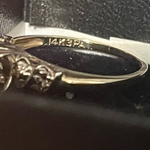 14K  Yellow and White gold  Super clear diamond - Picture 6 of 8